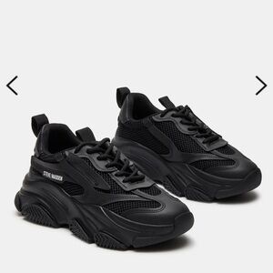 Steve Madden POSSESSION All-Black Athletic Sneakers NWOT